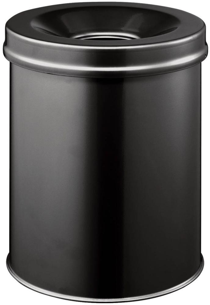Papierkorb Safe rund 15 Liter, schwarz Bild 1