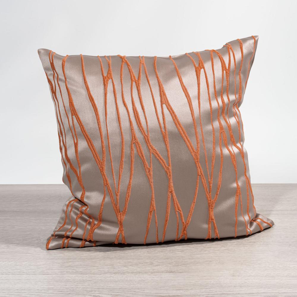 Kissen von Lysel - orange Obella 38x38, reines Polyester Dekokissen Bild 1