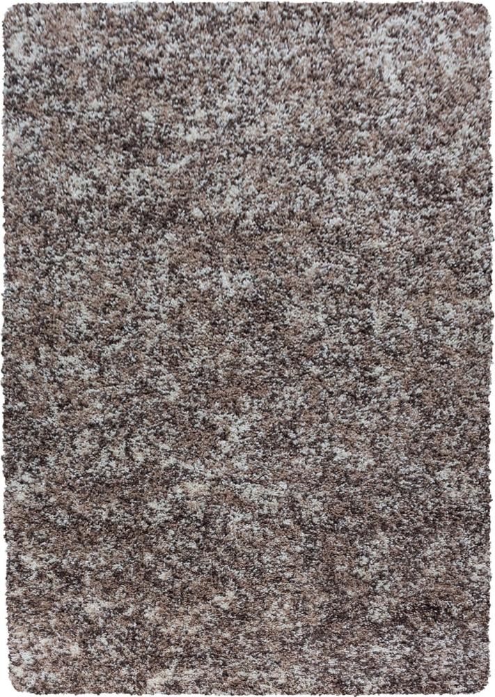 Hochflor Teppich Enrico rechteckig - 140x200 cm - Beige Bild 1