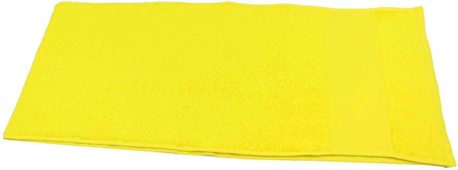Fitness Handtuch Baumwolle 30x150 cm gelb | Sporthandtuch Bild 1