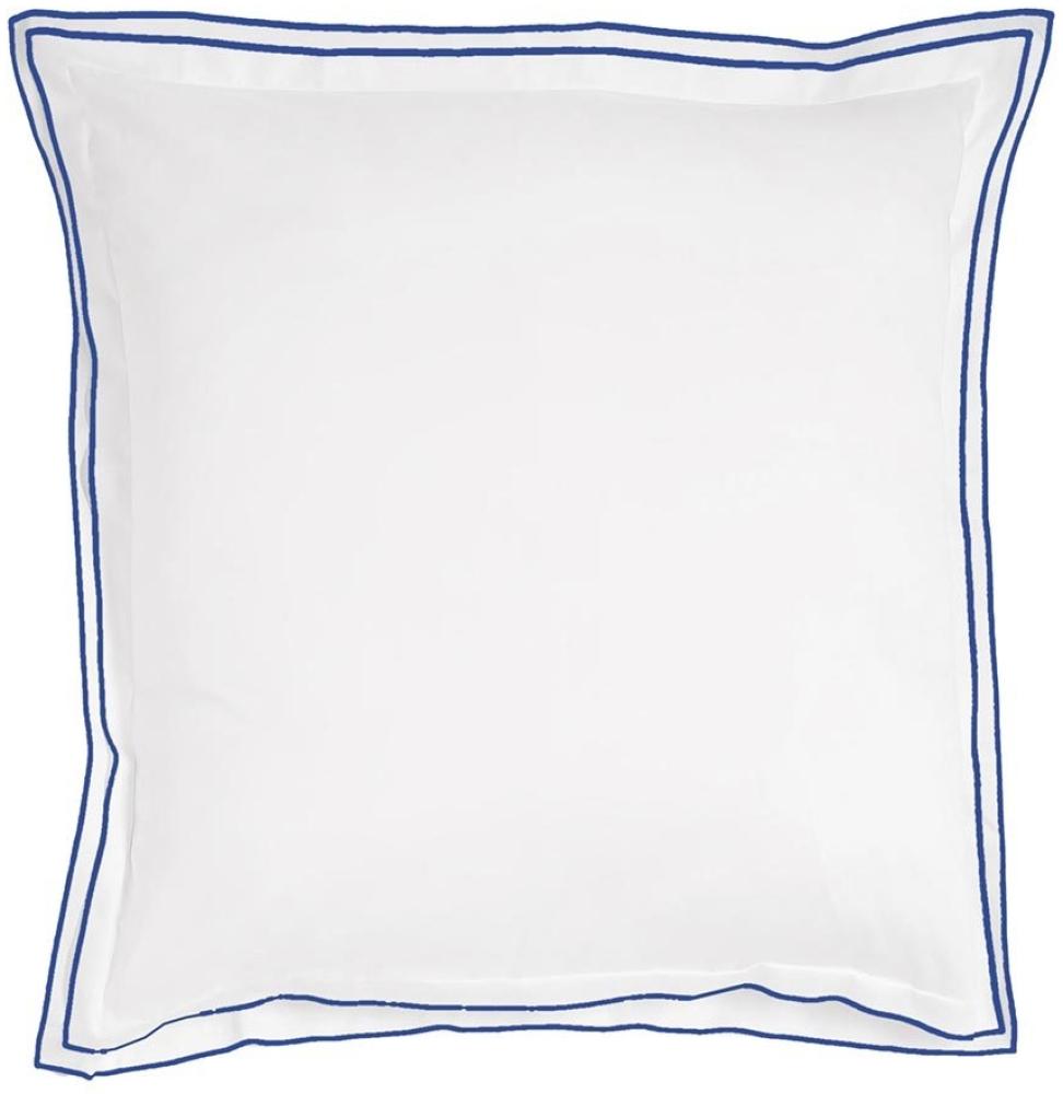 Traumschlaf Uni Kissenbezug White Collection Portofino | 70x90 cm | dark-blue Bild 1