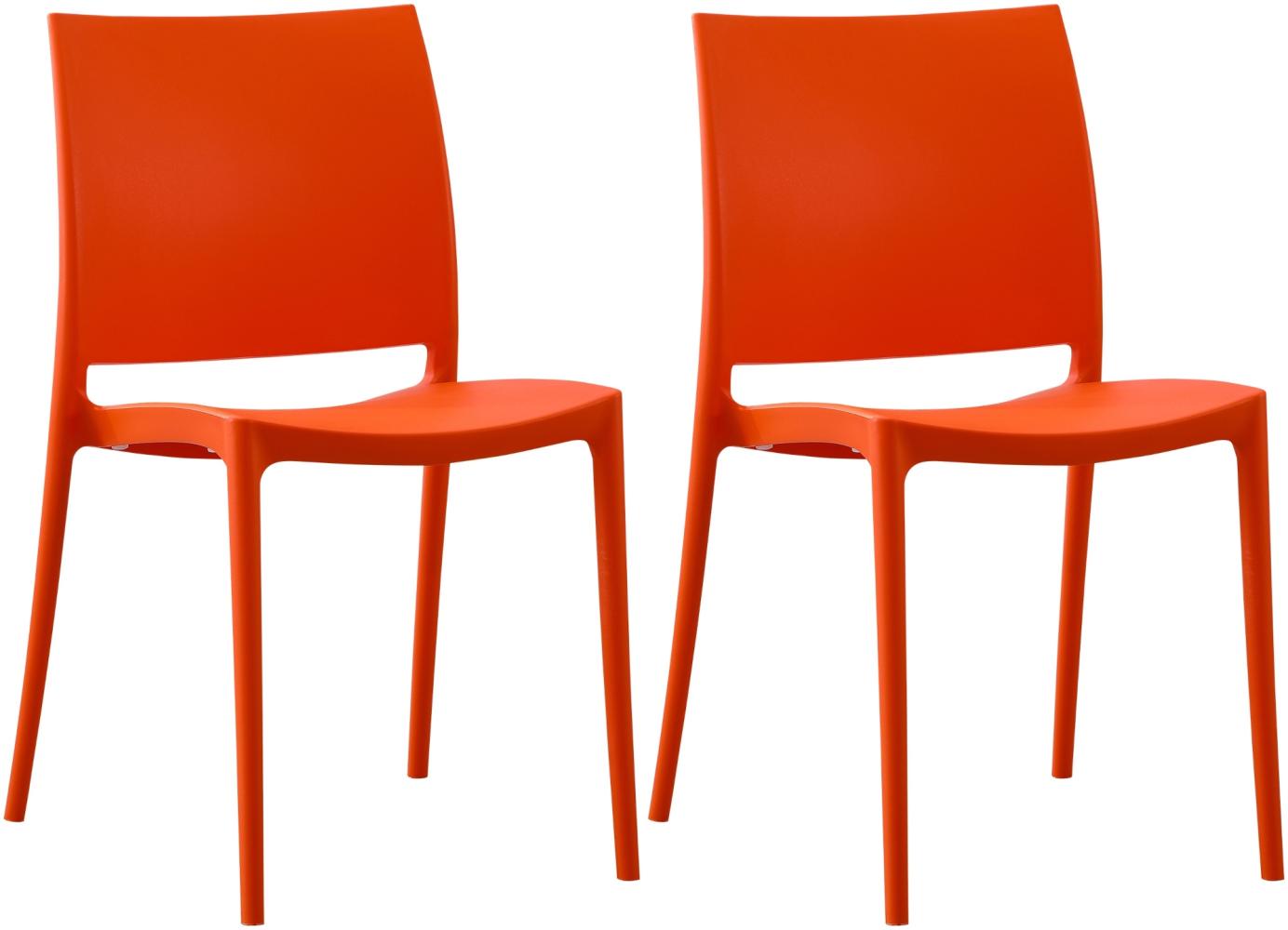 CLP 2er Set Stuhl Meton,orange Bild 1