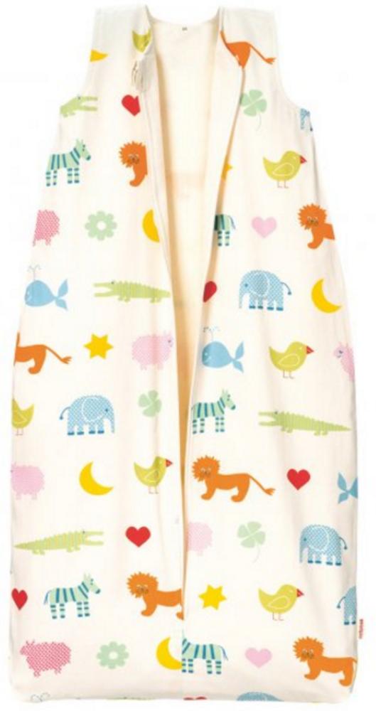 Cotonea Bio-Baumwolle Kinderschlafsack mit Flanellfutter Design Arche Noah 90 Bild 1