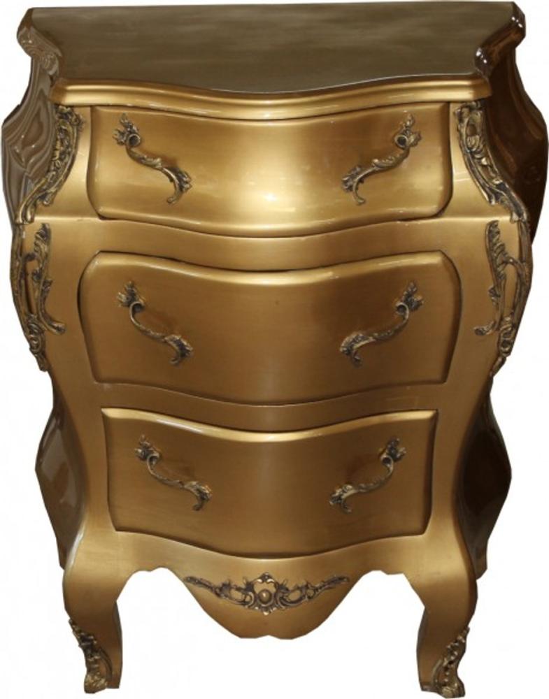 Casa Padrino Barock Kommode Gold B 68 cm, H 79. 5 cm - Handgefertigte Möbel Bild 1