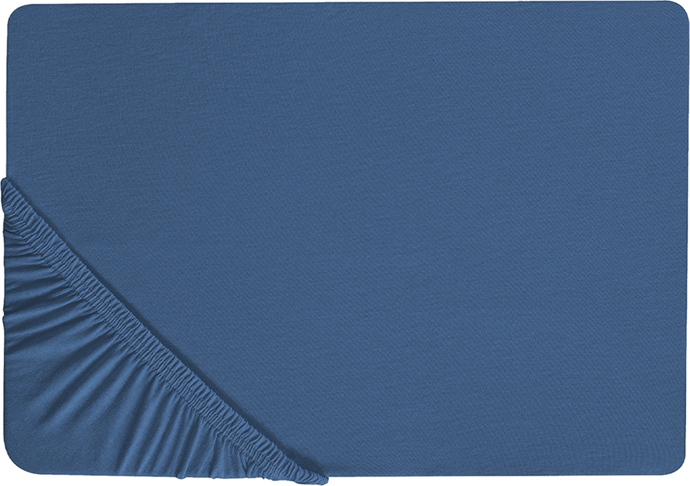 Spannbettlaken Baumwolle marineblau 90 x 200 cm JANBU Bild 1