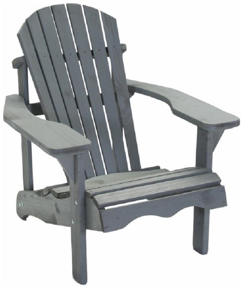 osoltus Canadian Deck Chair Adirondack Stuhl Jumbo Kieferholz grau Bild 1