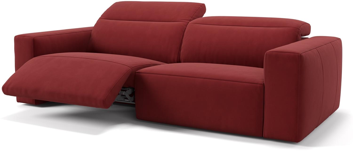 Sofanella 3-Sitzer LENOLA Stoff Stoffsofa Designersofa in Rot XL: 242 Breite x 109 Tiefe Bild 1