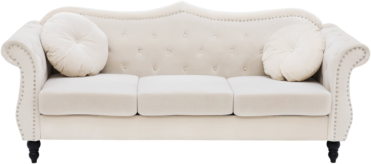 3-Sitzer Sofa Samtstoff beige SKIEN Bild 1