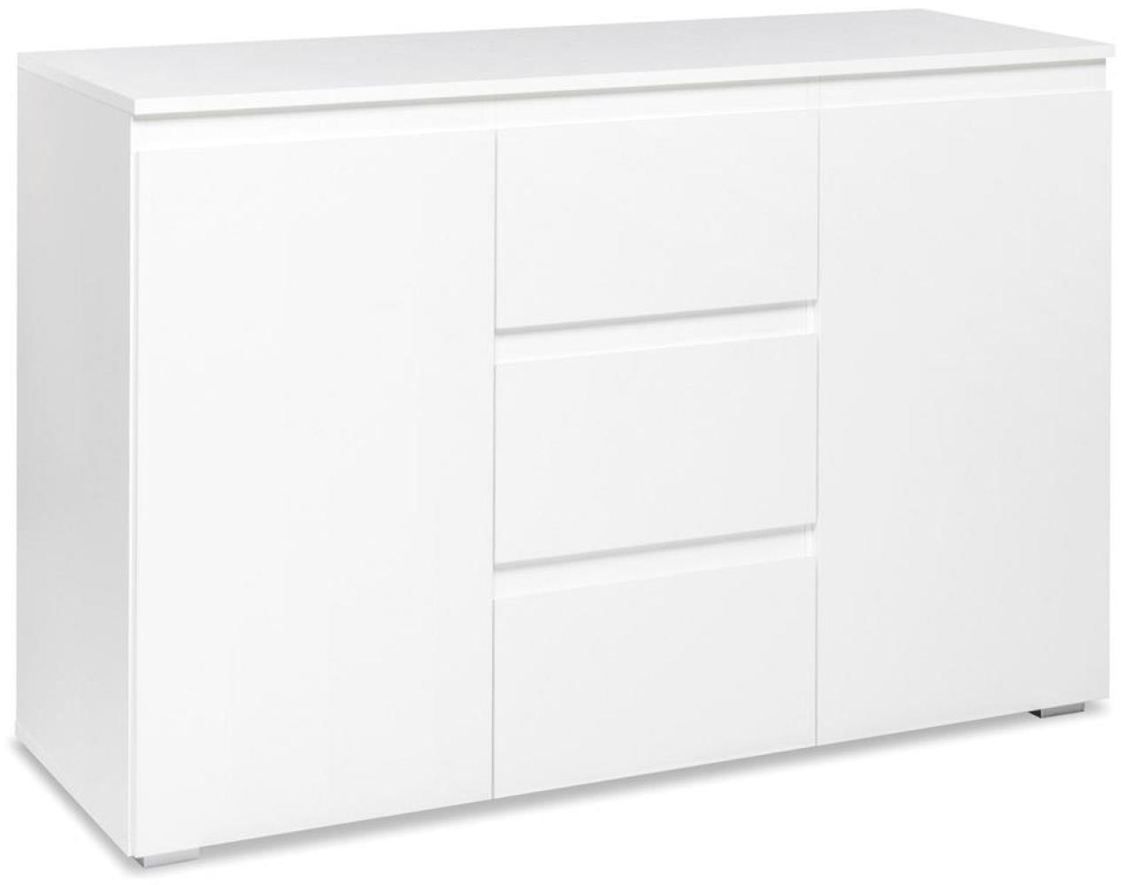 Kommode 'Image 4', weiß, 2 Türen / 3 Schubladen, ca. 120 x 79 x 40 cm Bild 1