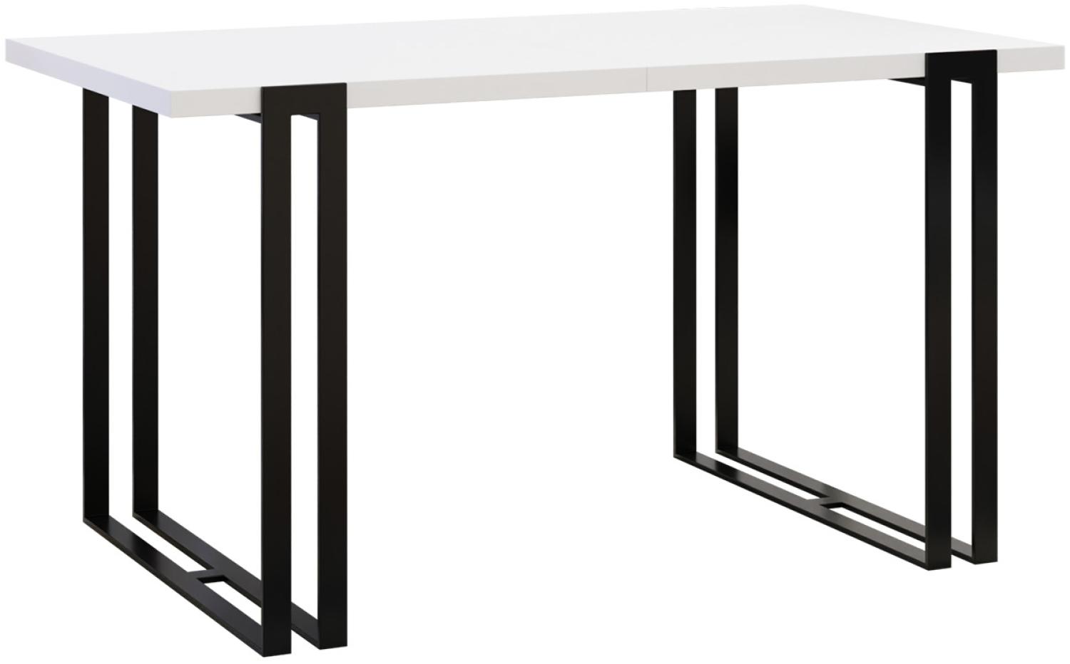 Ausziehbarer Tisch Husteo (Farbe: Schwarz / Arktisches Weiß) Bild 1