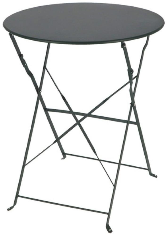 Rivanto® Gartentisch im Bistro-Design, Stahlgestell Ø60 cm, Höhe 71,5 cm, Klapptisch Bild 1