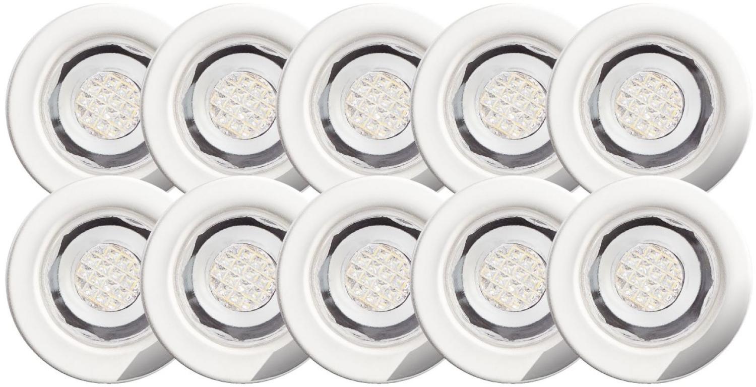 BRILLIANT Lampe Cosa 15 LED Einbauleuchtenset 10 Stück edelstahl/warmweiß | | IP-Schutzart: 44 - spritzwassergeschützt Bild 1