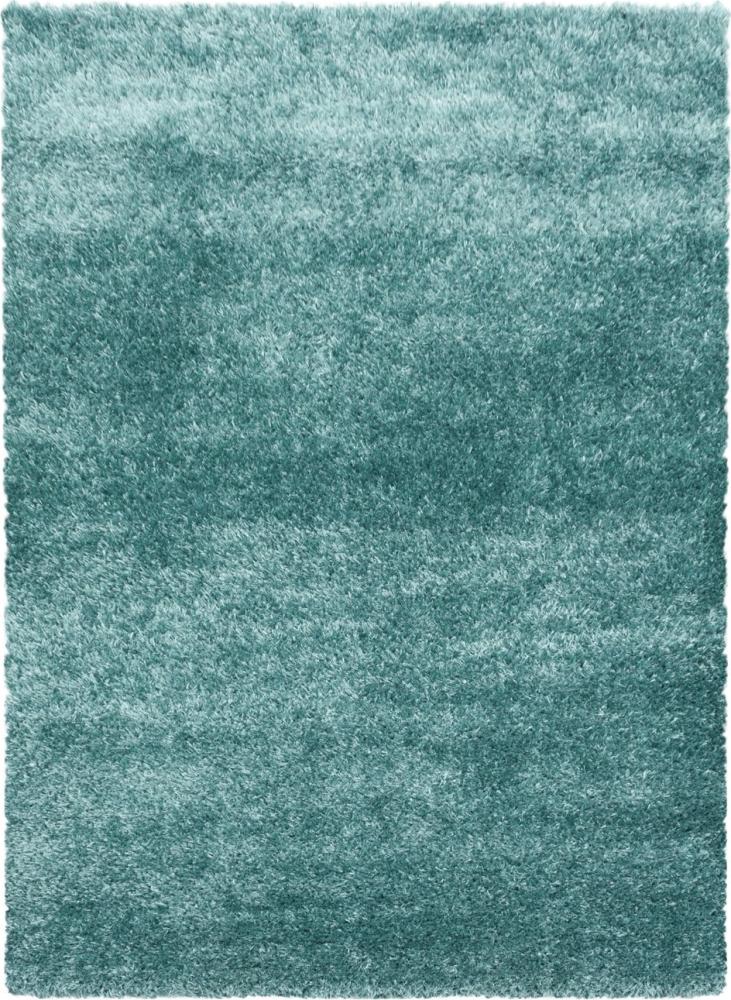 Hochflor Teppich Baquoa rechteckig - 140x200 cm - Blau Bild 1