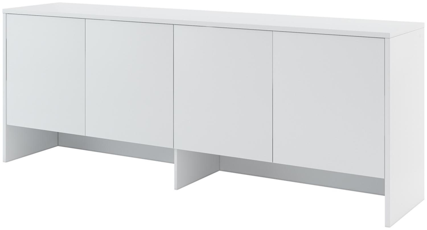 MEBLINI Hängeschrank für Horizontal Schrankbett Bed Concept - Wandschrank mit Ablagen und Fächern - Wandregal - BC-10 für 120x200 Horizontal - Weiß Matt Bild 1