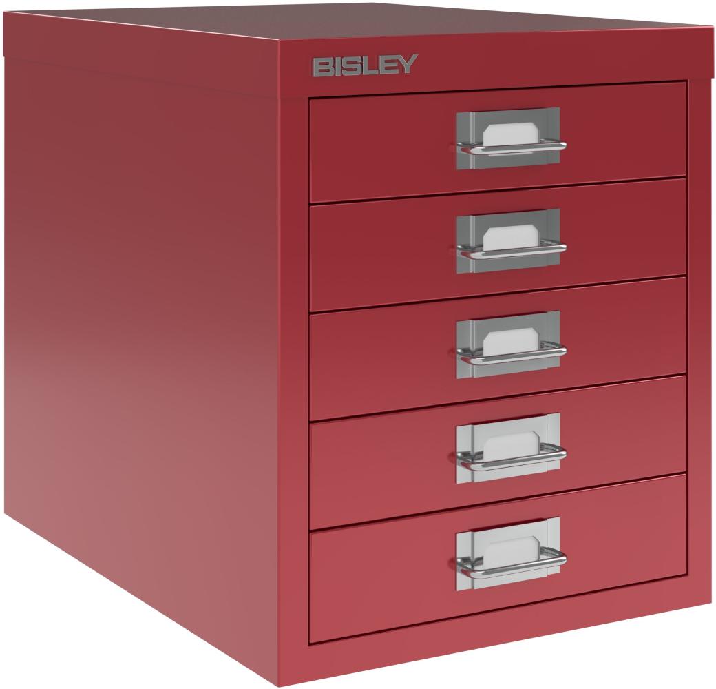 Bisley MultiDrawer™, 12er Serie, 5 Schubladen à H 51 mm, DIN A4, Farbe: kardinalrot Bild 1