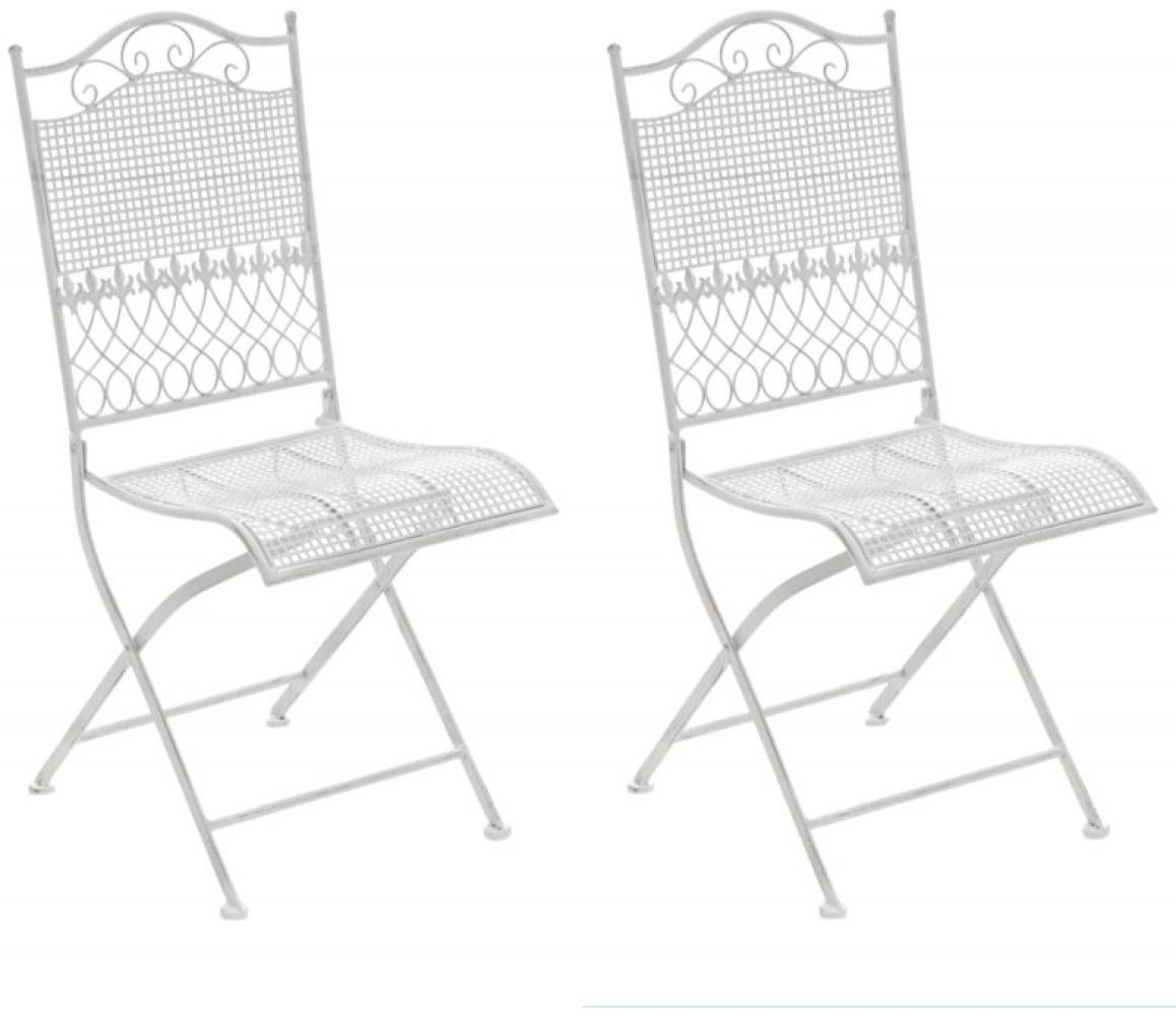 2er Set Gartenstühle Kiran (Farbe: antik weiß) Bild 1