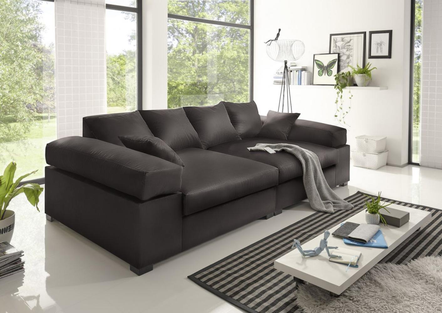 Big Sofa AREZZO - Kunstleder Braun Bild 1