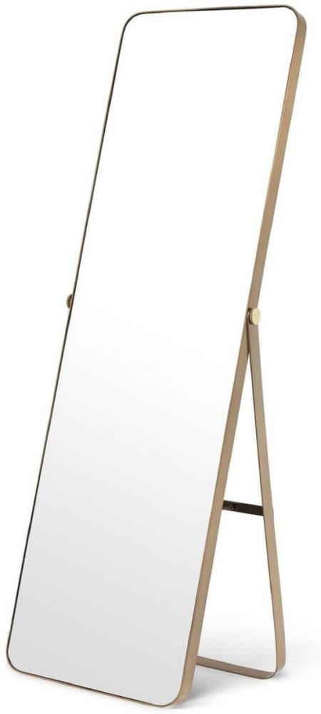 Casa Padrino Luxus Edelstahl Standspiegel Messingfarben 53 x 45 x H. 157 cm - Schlafzimmer Spiegel - Schlafzimmer Möbel - Luxus Kollektion Bild 1