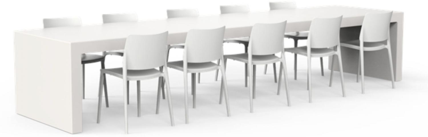 One To Sit 11-teilige Sitzgruppe Sera Base Aluminium weiß 400x100 cm Bild 1