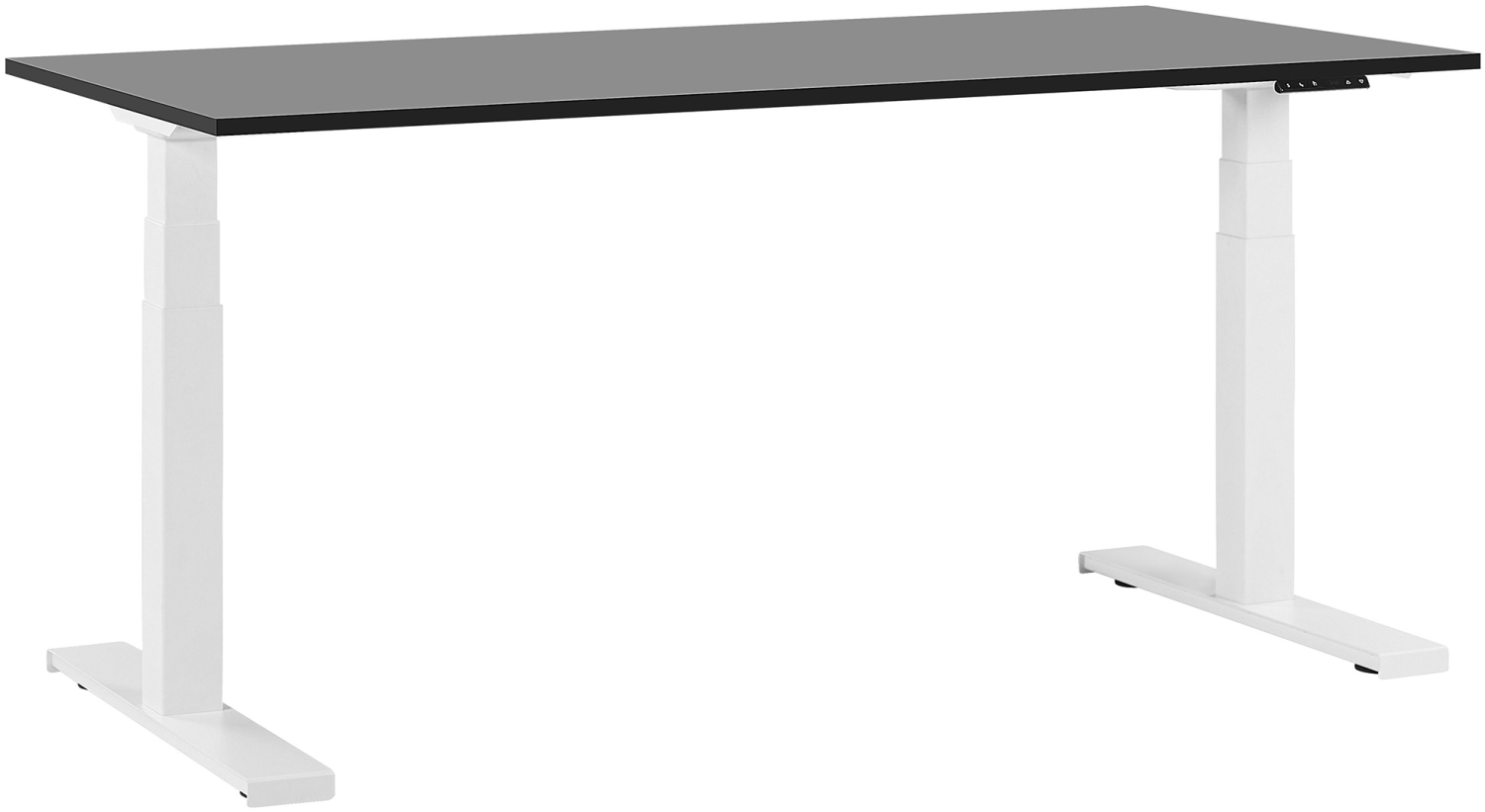 Schreibtisch elektrisch höhenverstellbar, Schwarz/ Weiß, 63-126 x 180 x 80 cm Bild 1