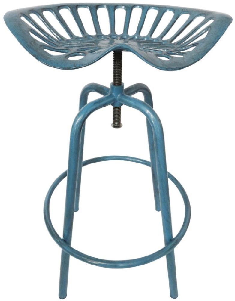 Esschert Design Traktorsitz, Gartenstuhl, Traktorstuhl, in blau, aus Gusseisen und Stahl, 50,0 x 46,5 x 69,7 cm Bild 1