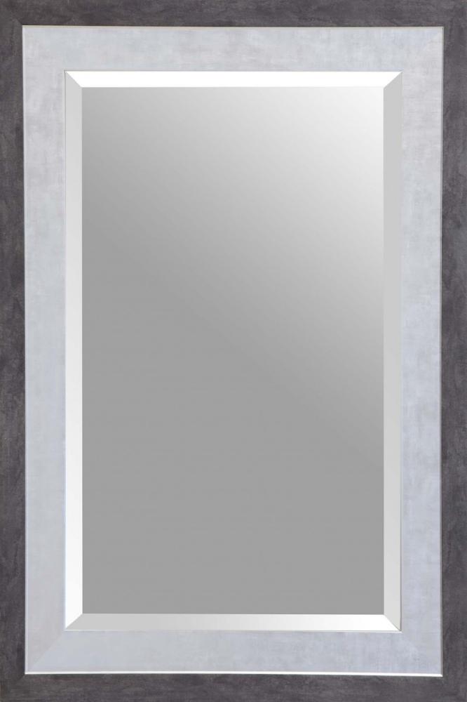 Alexa Rahmenspiegel schwarz/silber - 50 x 70cm Bild 1