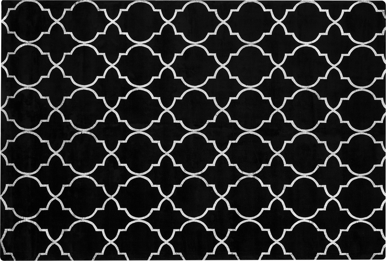 Teppich schwarz/silber 140 x 200 cm marokkanisches Muster YELKI Bild 1