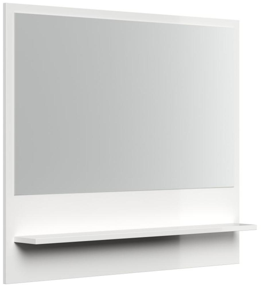 Posseik Flurspiegel Beauregard-L mit Rahmen und Ablage 105 x 90 cm Weiß-Weiß Bild 1