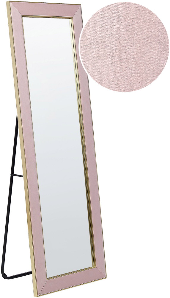 Stehspiegel Samt 50 x 150 cm rosa LAUTREC Bild 1