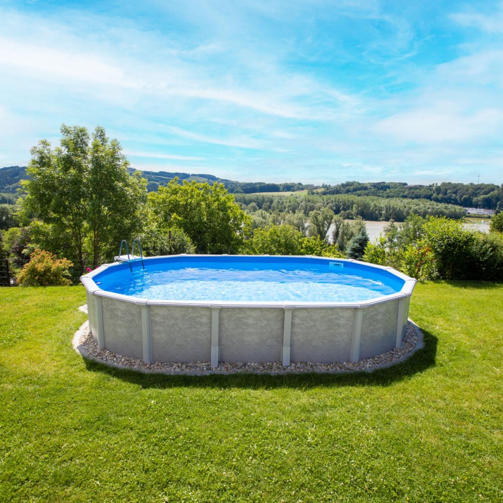 Steinbach Stahlwand Swimming Pool Set "Grande oval", 732 x 366 x 135 cm,ohne Zubehörset Bild 1