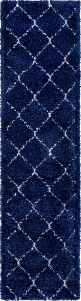 Teppich "MARA Shaggy" Läufer Dunkel-Marineblau 80x305 cm Bild 1