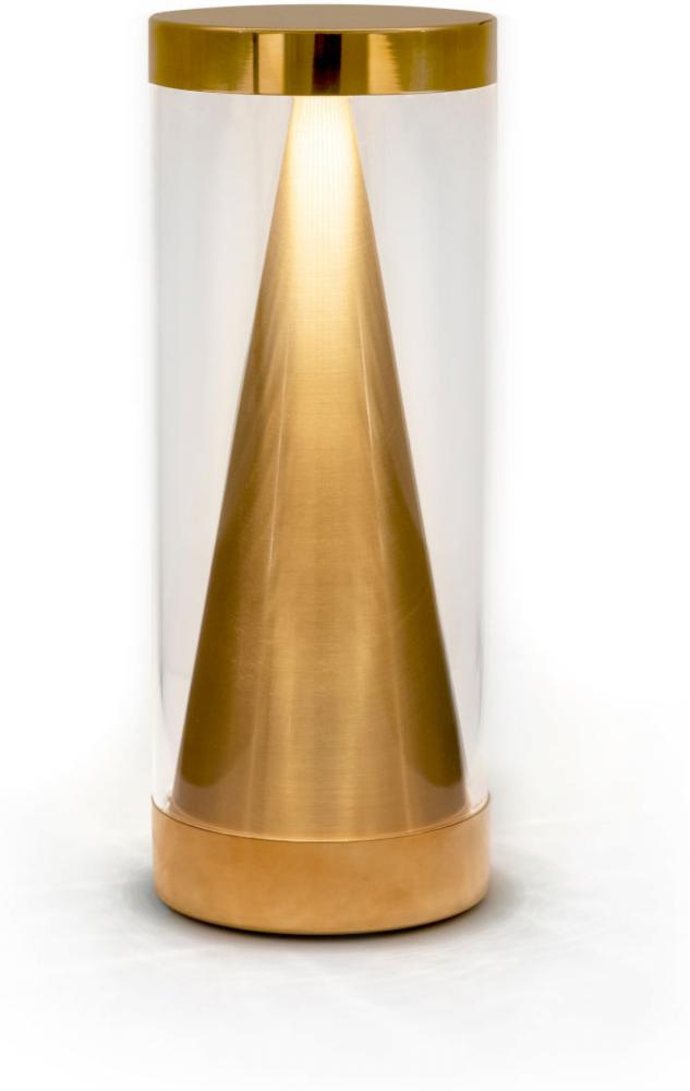 NEOZ kabellose Akku-Tischleuchte APEX UNO LED-Lampe dimmbar 1 Watt 20,8xØ8 cm Messing (poliert) Bild 1