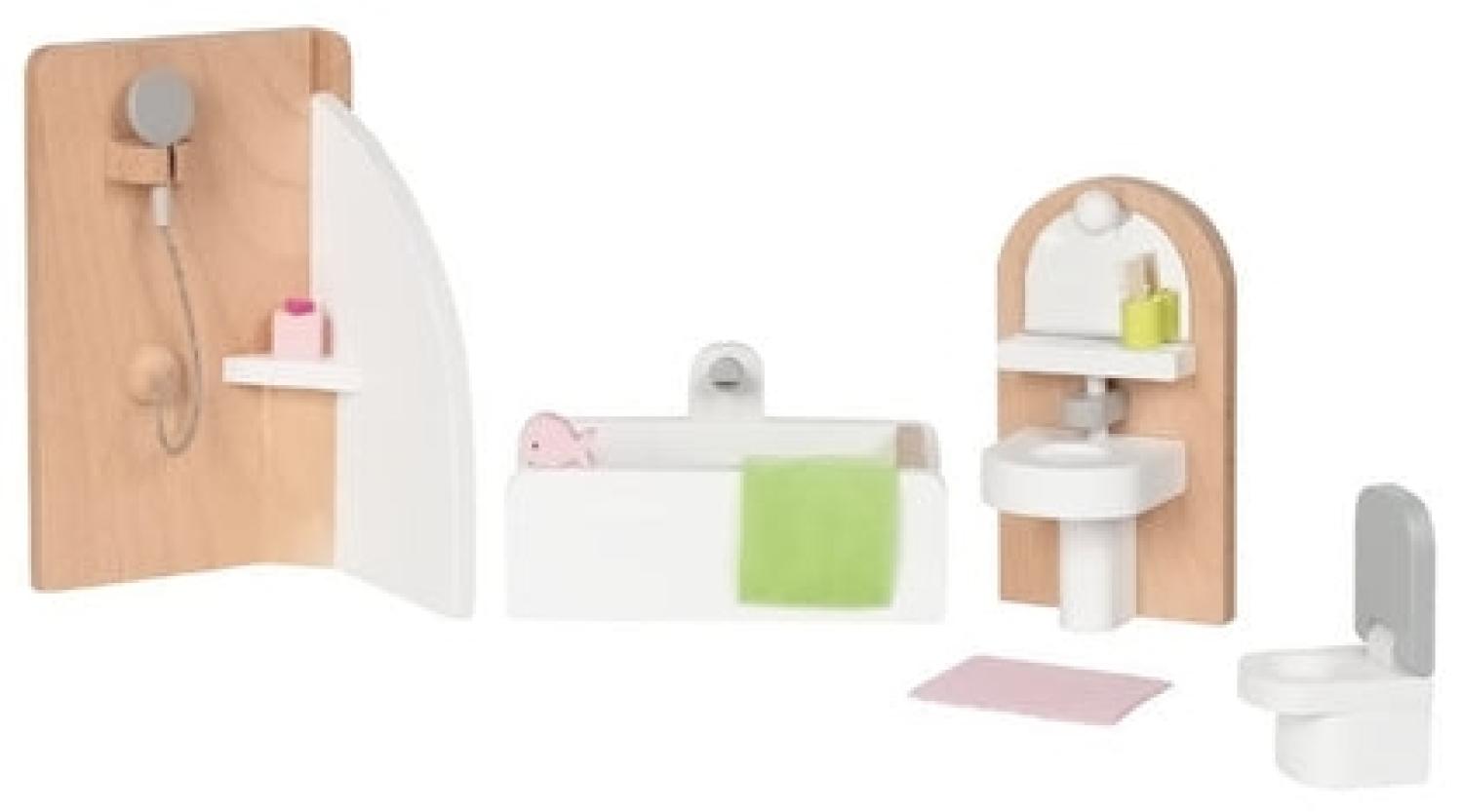 Puppenhausmöbel aus Holz - Badezimmer | goki Bild 1
