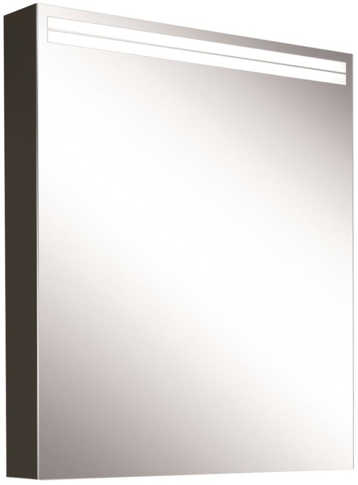 Schneider ARANGALINE LED Lichtspiegelschrank, 1 Tür, Anschlag links, 60x70x12cm, 160. 461. 02. 41, Ausführung: EU-Norm/Korpus schwarz matt - 160. 461. 02. 41 Bild 1