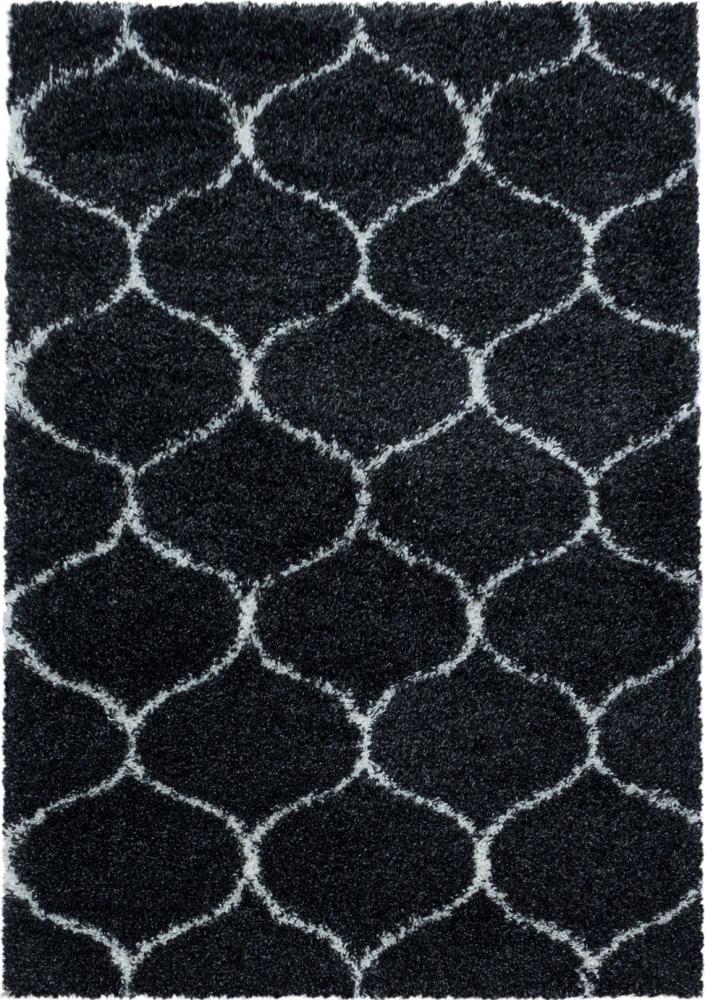 Hochflor Teppich Serena Läufer - 80x150 cm - Anthrazit Bild 1