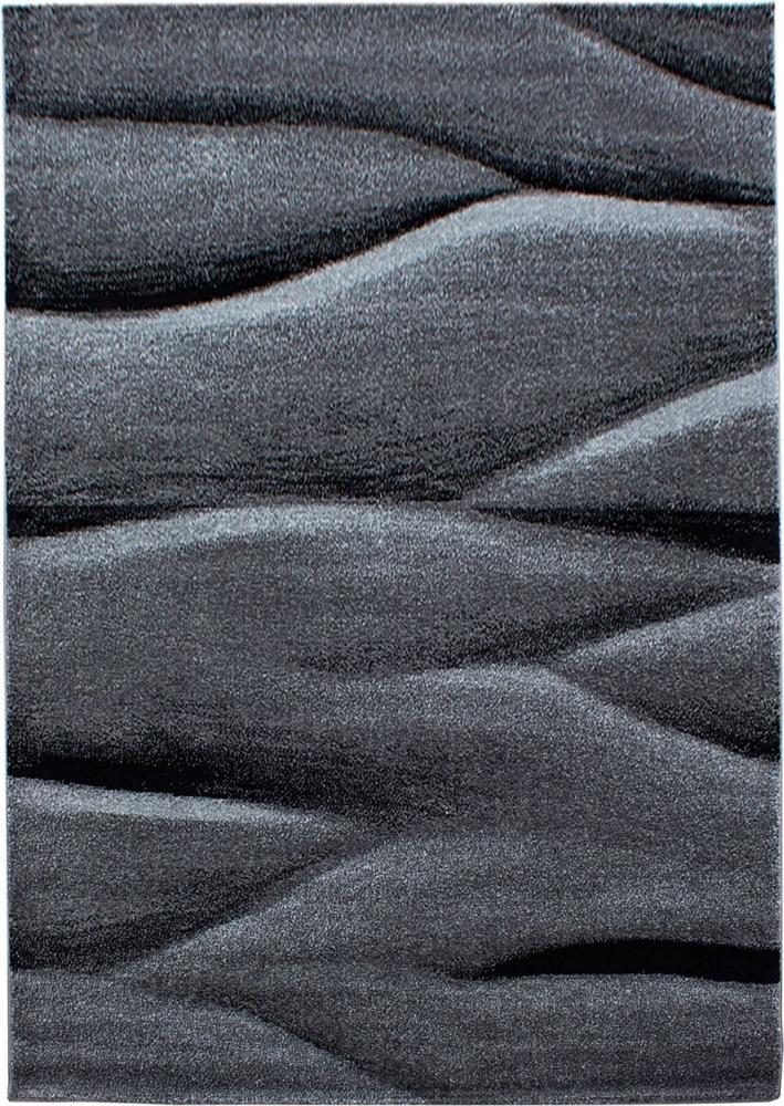Kurzflor Teppich Luigi rechteckig - 240x340 cm - Schwarz Bild 1