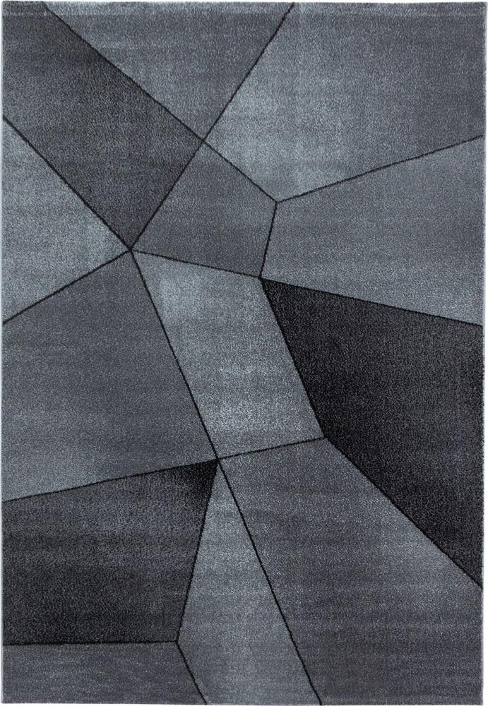 Kurzflor Teppich Balia rechteckig - 240x340 cm - Grau Bild 1