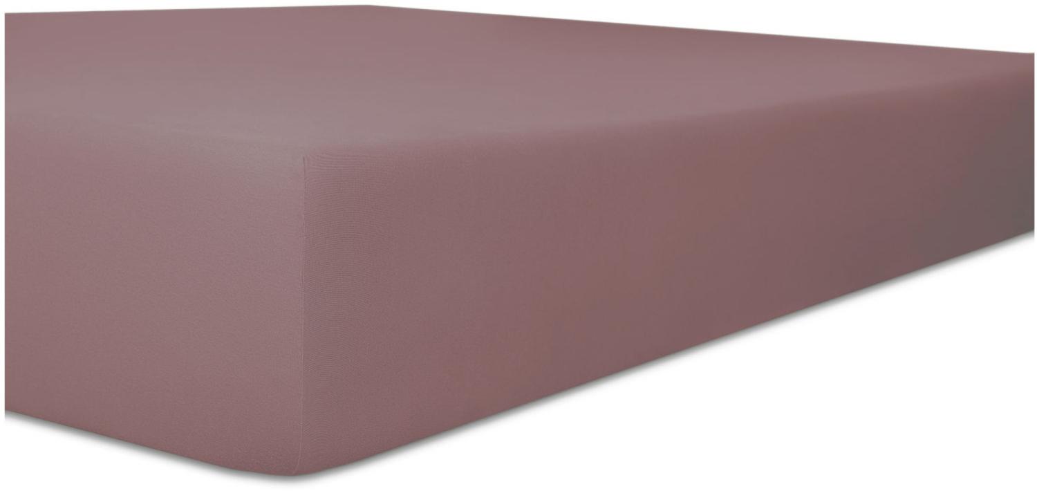 Kneer Vario-Stretch Spannbetttuch one für Topper 4-12 cm Höhe Qualität 22 Farbe flieder 200x200 cm Bild 1