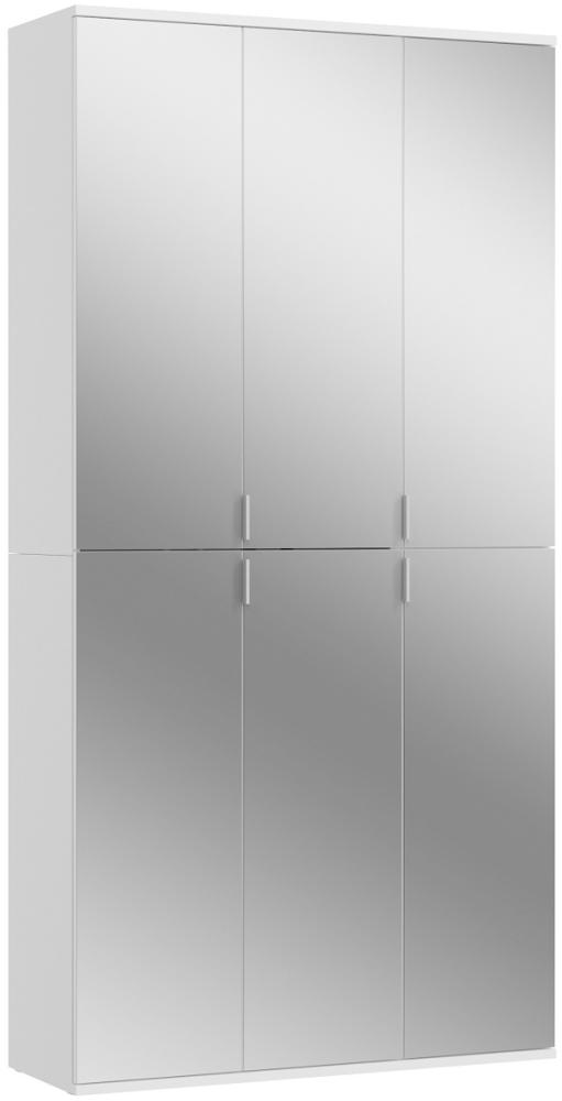 Garderobenschrank mit Spiegel ProjektX in weiß 91 x 193 cm Bild 1