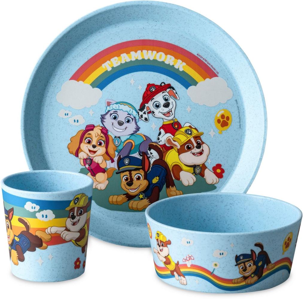 KOZIOL Kindergeschirr-Set Kleiner Teller + Schale + Becher CONNECT GROW PAW PATROL (3-tlg), 1 Personen, Kunststoff, 100% melaminfrei & recycelbar, CO² neutral in Deutschland produziert! Bild 1