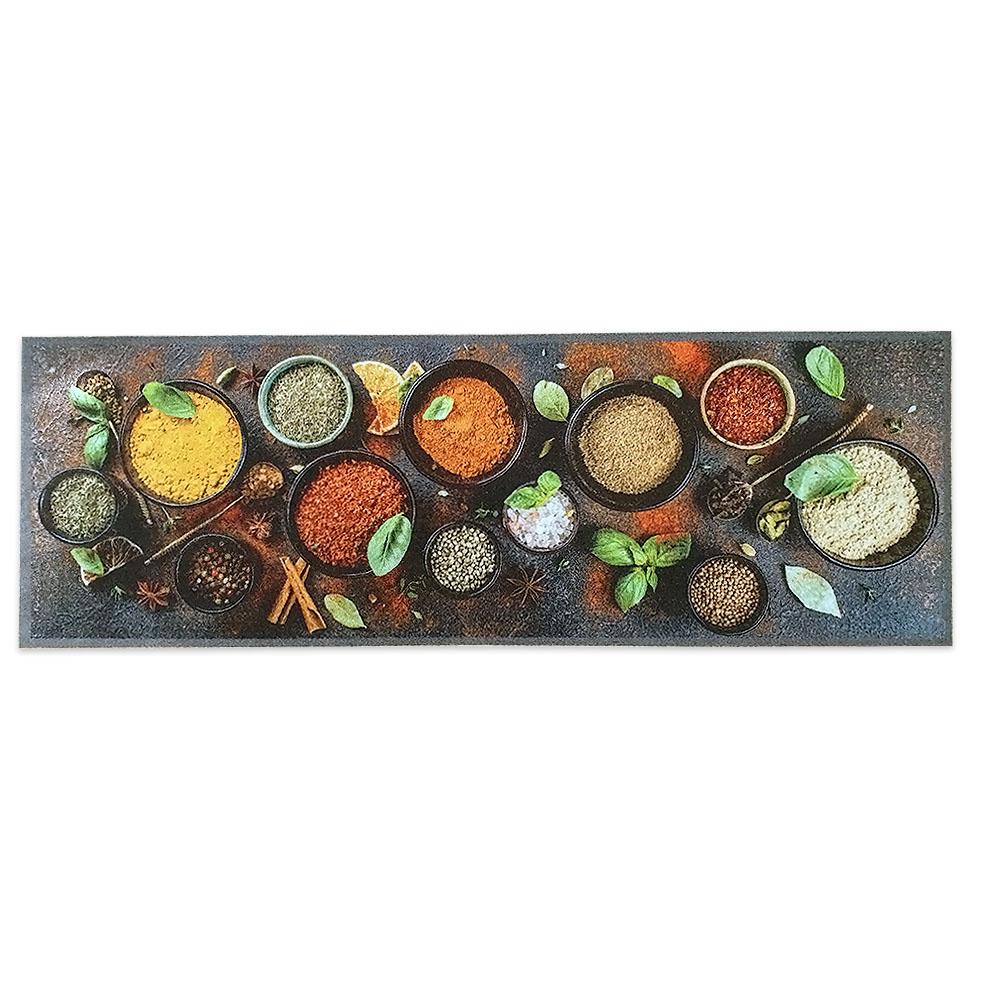Küchenläufer Küchenmatte Küchenteppich, waschbar rutschfest, 50x150 cm Spices bunt Bild 1