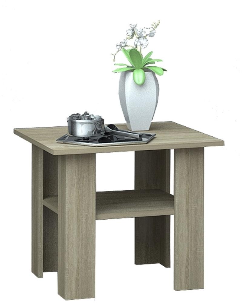 Tuckano Couchtisch BASIC 55x55x43cm sonoma Kaffeetisch Quadratische Form 4 Bein(e) Sonoma-Eiche Bild 1