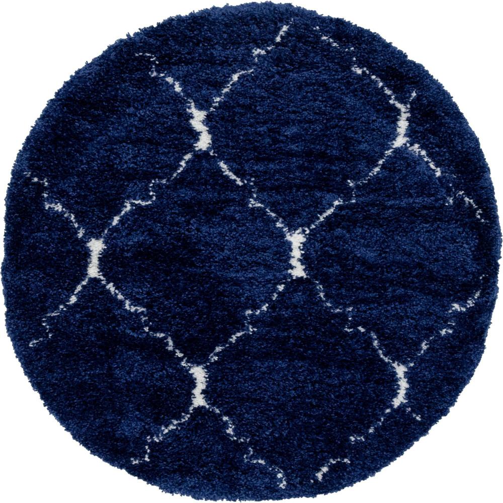 Teppich "MARA Shaggy" Rund Dunkel-Marineblau 150x150 cm Bild 1