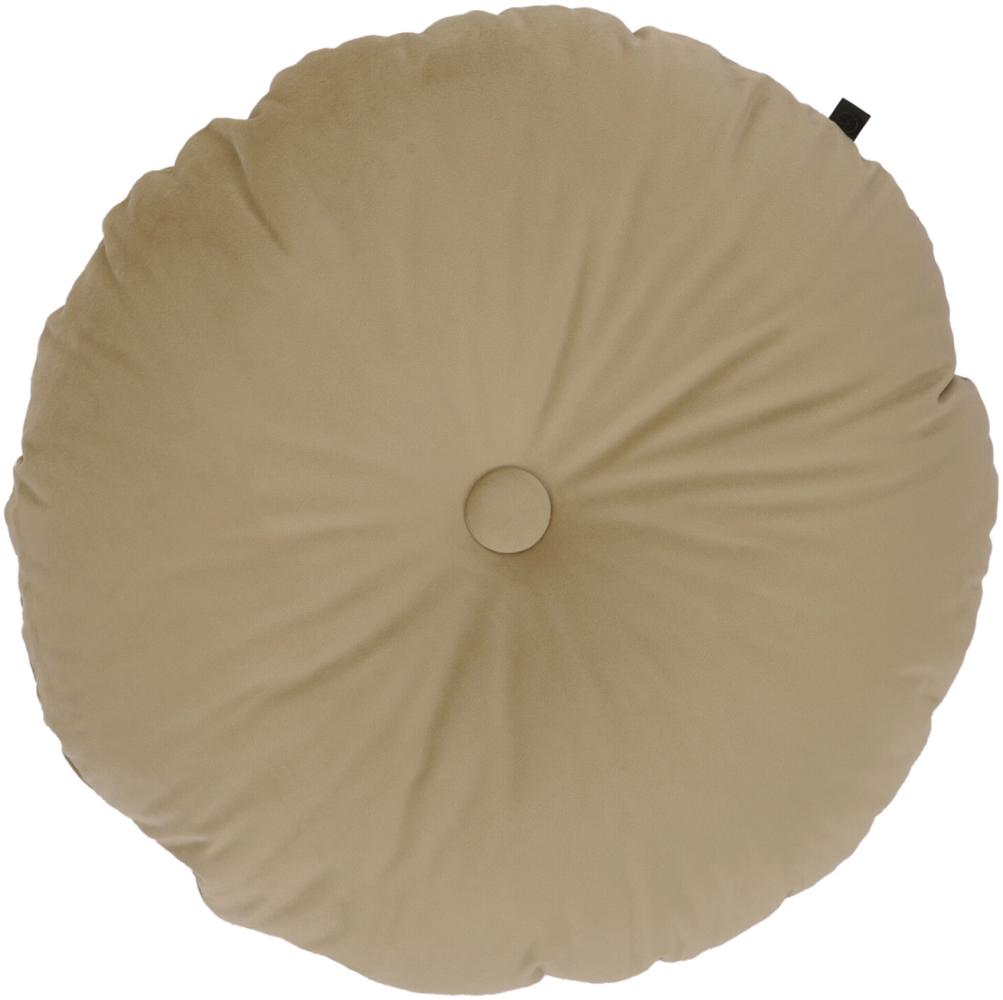 Overseas Enzo Round Samtkissen, Beige, Durchmesser 55cm Bild 1