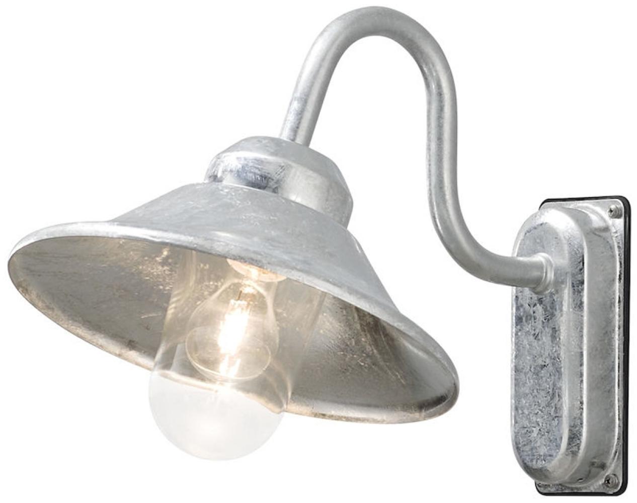 LED Außenwandleuchte im Landhausstil Stahl Silber, Höhe 30cm Bild 1