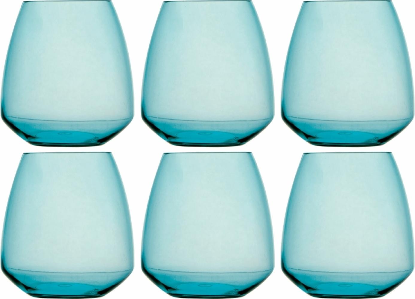 Wasserglas Set 6 Stück, unzerbrechlich - Türkis Bild 1