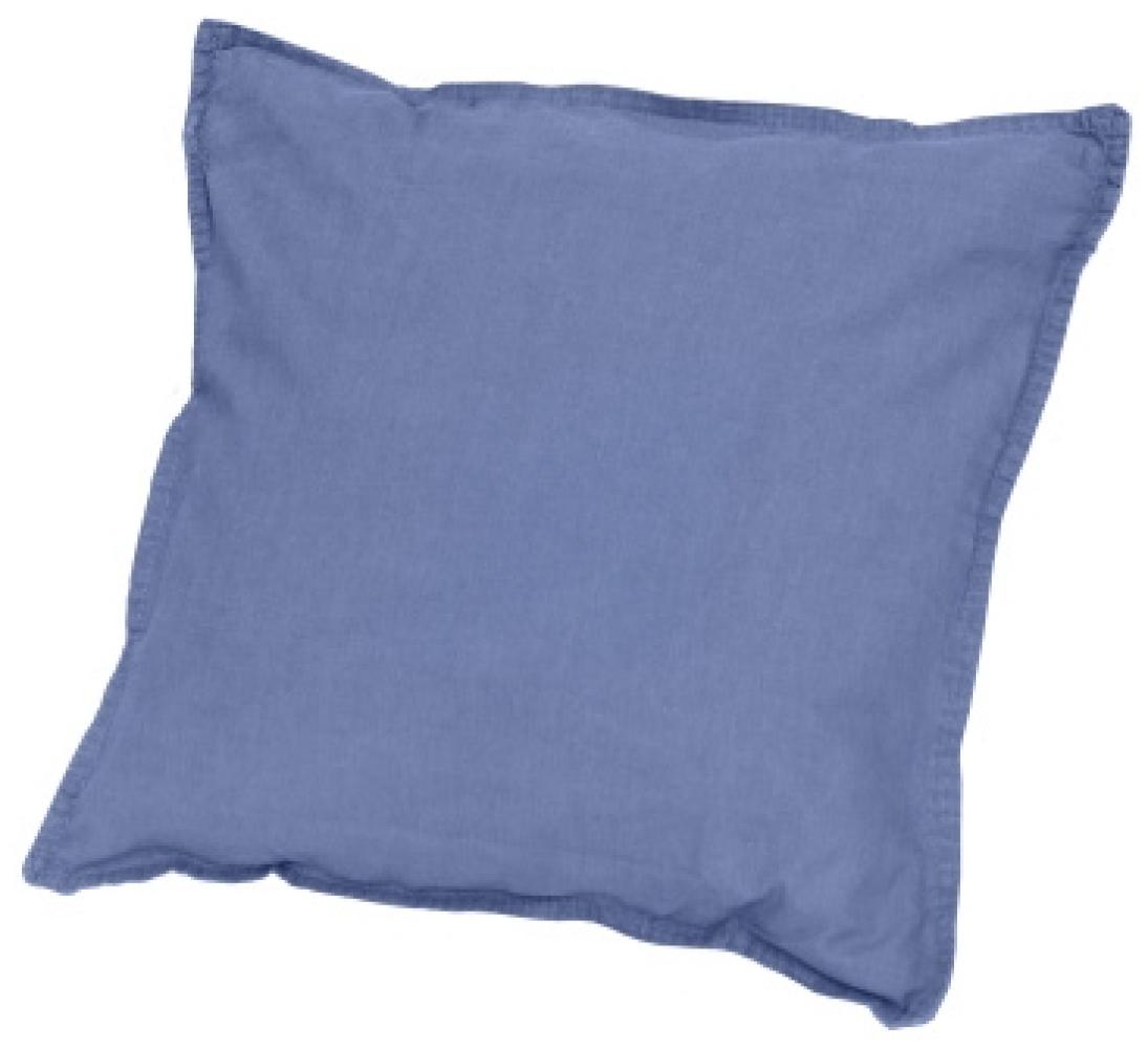 Traumhaft gut schlafen Stone-Washed-Bettwäsche aus 100% Baumwolle, in versch. Farben und Größen : 40 x 40 cm : Jeans Bild 1