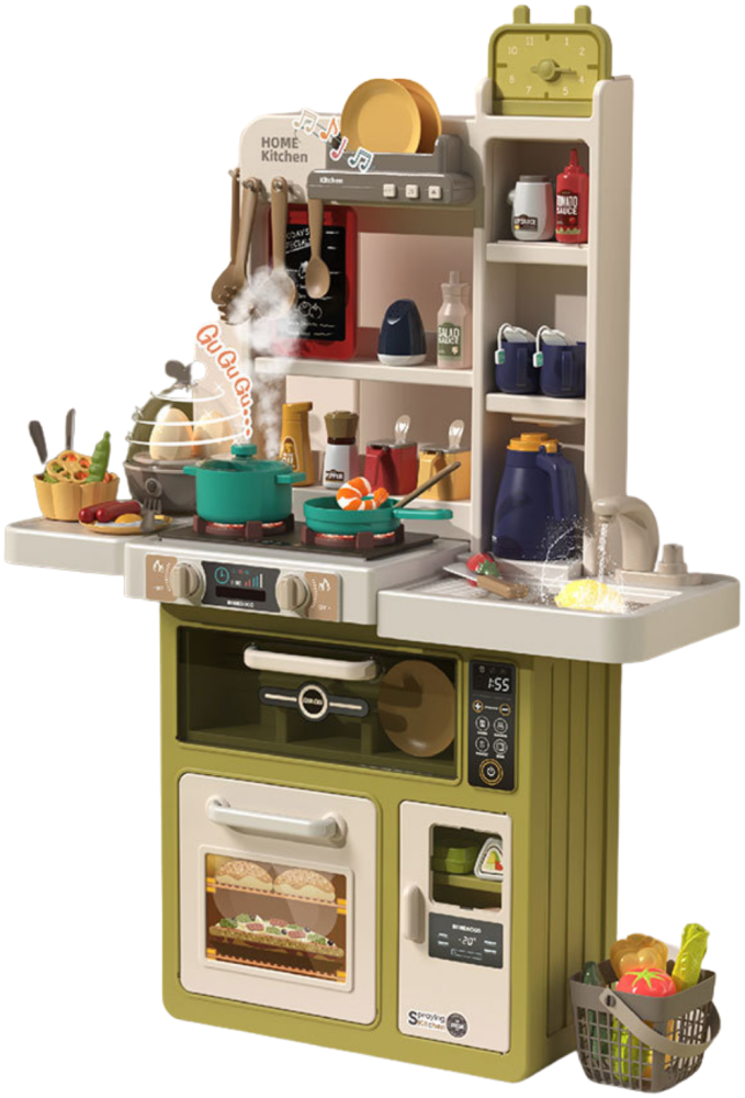 Coemo Kinderküche Jenny Spielküche mit viel Zubehör Farbe Grün Bild 1