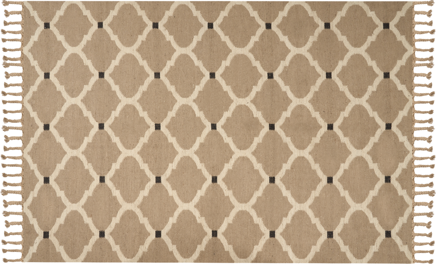 Teppich Jute beige 200 x 300 cm geometrisches Muster Kurzflor ORENCIK Bild 1