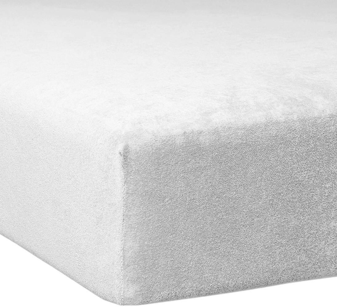 Traumschlaf Flausch Biber Boxspring Matratzen Spannbettlaken|180x200 cm - 200x200 cm| weiss Bild 1